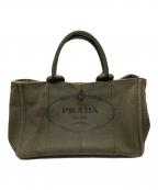 PRADAプラダ）の古着「2WAYカナパトートバッグ」｜カーキ