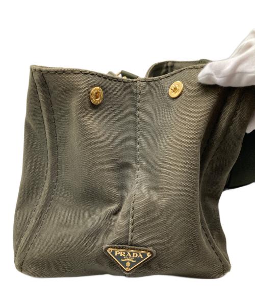 PRADA（プラダ）PRADA (プラダ) 2WAYカナパトートバッグ カーキの古着・服飾アイテム