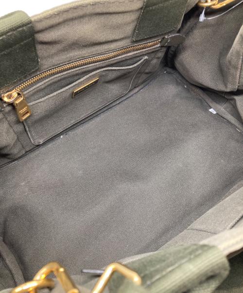 PRADA（プラダ）PRADA (プラダ) 2WAYカナパトートバッグ カーキの古着・服飾アイテム