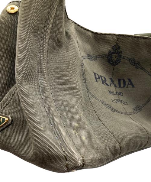 PRADA（プラダ）PRADA (プラダ) 2WAYカナパトートバッグ カーキの古着・服飾アイテム