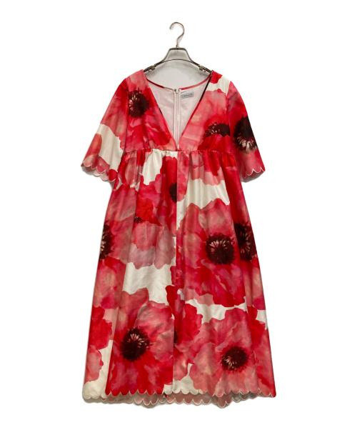 THE NEWHOUSE（ザ ニューハウス）THE NEWHOUSE (ザ ニューハウス) 花柄ワンピース レッド サイズ:Fの古着・服飾アイテム