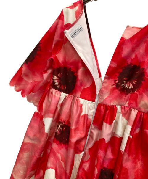 THE NEWHOUSE（ザ ニューハウス）THE NEWHOUSE (ザ ニューハウス) 花柄ワンピース レッド サイズ:Fの古着・服飾アイテム
