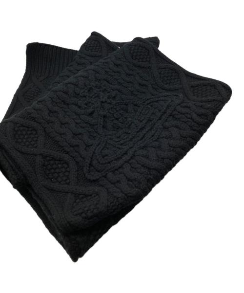 Vivienne Westwood RED LABEL（ヴィヴィアンウエストウッドレッドレーベル）Vivienne Westwood RED LABEL (ヴィヴィアンウエストウッドレッドレーベル) ニットマフラー ブラックの古着・服飾アイテム