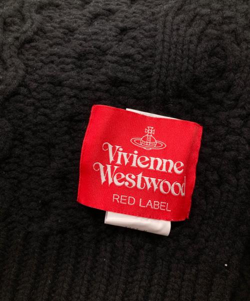 Vivienne Westwood RED LABEL（ヴィヴィアンウエストウッドレッドレーベル）Vivienne Westwood RED LABEL (ヴィヴィアンウエストウッドレッドレーベル) ニットマフラー ブラックの古着・服飾アイテム