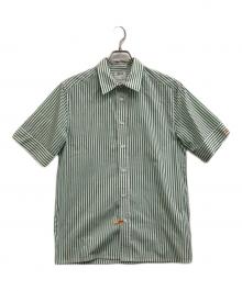 MADISON BLUE（マディソンブルー）の古着「RELAXED FIT S／S SH STRIPE」｜ホワイト×グリーン