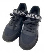 BURBERRYバーバリー）の古着「ロゴベルクロスニーカー」｜ブラック