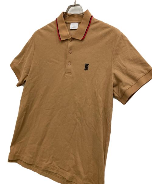 BURBERRY LONDON（バーバリーロンドン）BURBERRY LONDON (バーバリーロンドン) TB刺繍ロゴポロシャツ ブラウン サイズ:Ｌの古着・服飾アイテム