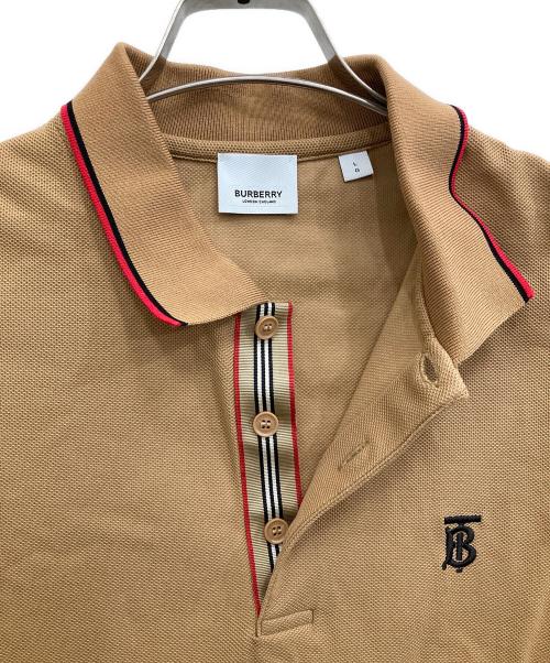 BURBERRY LONDON（バーバリーロンドン）BURBERRY LONDON (バーバリーロンドン) TB刺繍ロゴポロシャツ ブラウン サイズ:Ｌの古着・服飾アイテム