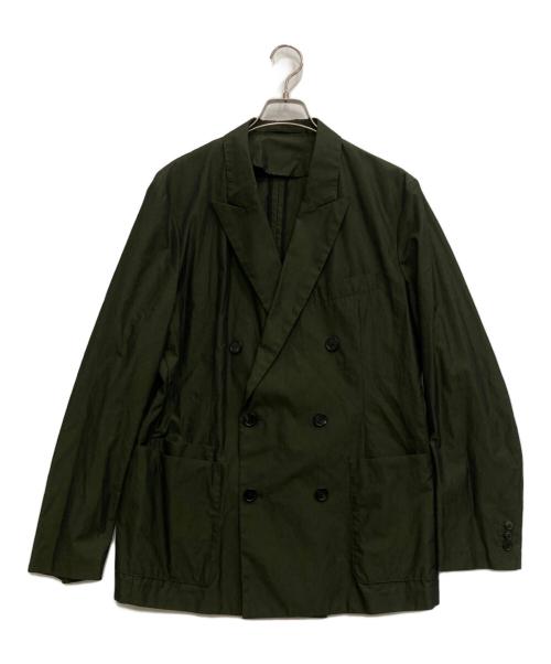 CABAN（キャバン）CABaN (キャバン) コットンシャンブレー ダブルブレストジャケット オリーブ サイズ:Lの古着・服飾アイテム