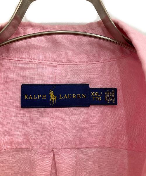 RALPH LAUREN（ラルフローレン）RALPH LAUREN (ラルフローレン) リネンシャツ ピンク サイズ:XXLの古着・服飾アイテム