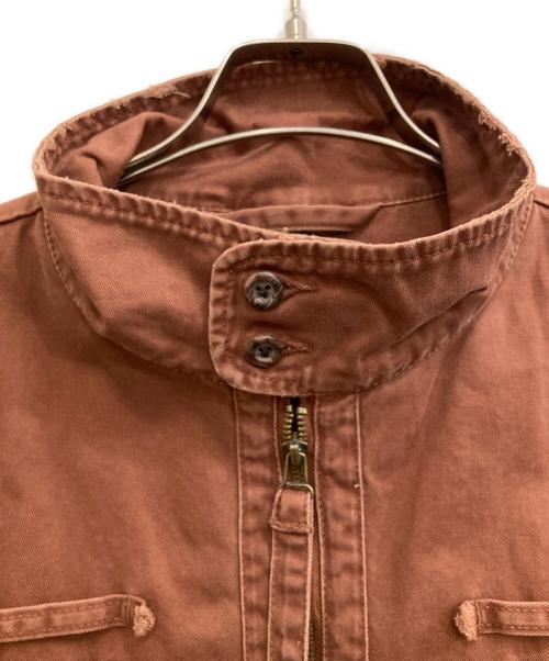 DIESEL（ディーゼル）DIESEL (ディーゼル) ダメージ加工ワークジャケット ブラウン サイズ:Ｌの古着・服飾アイテム