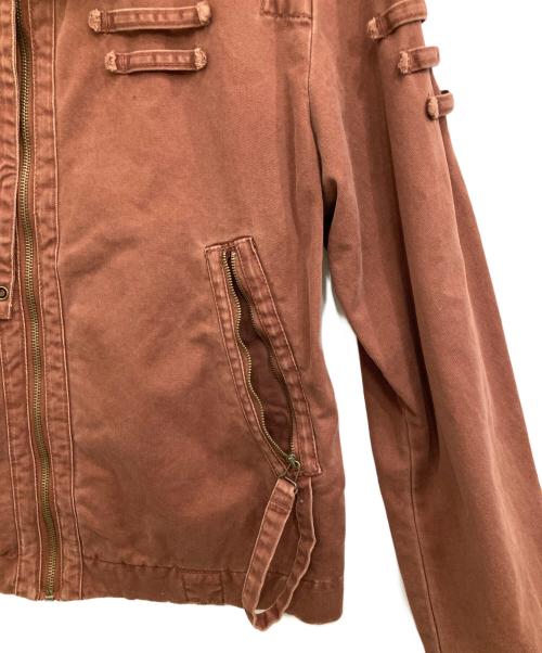 DIESEL（ディーゼル）DIESEL (ディーゼル) ダメージ加工ワークジャケット ブラウン サイズ:Ｌの古着・服飾アイテム