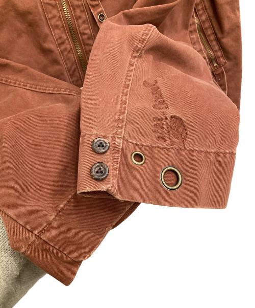 DIESEL（ディーゼル）DIESEL (ディーゼル) ダメージ加工ワークジャケット ブラウン サイズ:Ｌの古着・服飾アイテム