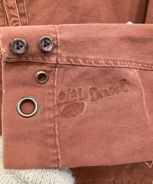 DIESEL（ディーゼル）DIESEL (ディーゼル) ダメージ加工ワークジャケット ブラウン サイズ:Ｌの古着・服飾アイテム