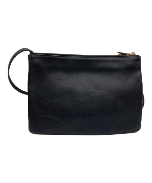 CELINE（セリーヌ）CELINE (セリーヌ) トリオラージショルダーバッグ ブラックの古着・服飾アイテム