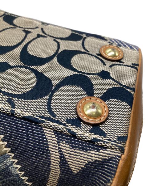 COACH（コーチ）COACH (コーチ) パッチワークハンドバッグ インディゴの古着・服飾アイテム