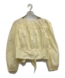merlette（マーレット）の古着「バックリボンクロップドブラウス」｜イエロー