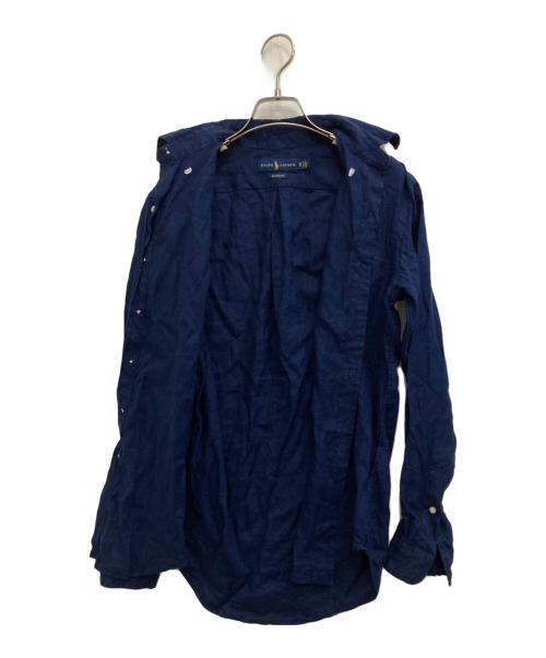 POLO RALPH LAUREN（ポロ・ラルフローレン）POLO RALPH LAUREN (ポロ・ラルフローレン) リネンシャツ ネイビー サイズ:XSの古着・服飾アイテム