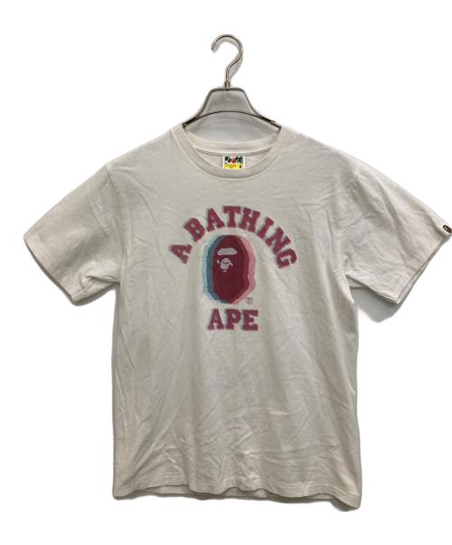 BAPE BY A BATHING APE（ベイプバイアベイシングエイプ）BAPE BY A BATHING APE (ベイプバイアベイシングエイプ) 半袖Tシャツ ホワイト サイズ:Mの古着・服飾アイテム