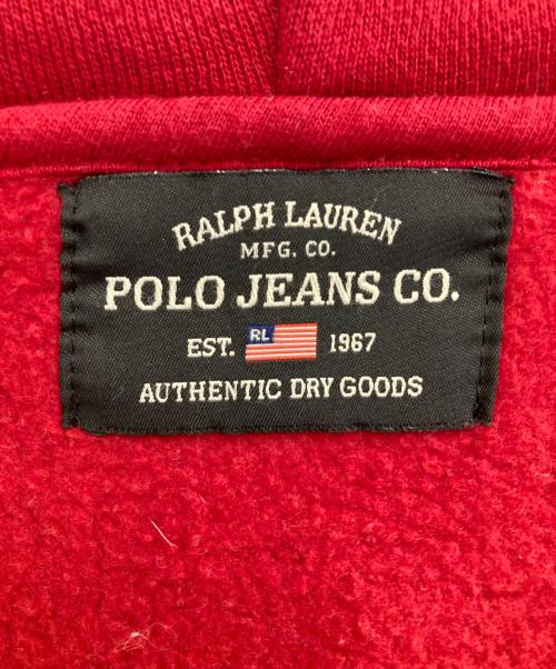 POLO JEANS CO.（ポロジーンズカンパニー）POLO JEANS CO. (ポロジーンズカンパニー) 裏起毛パーカー レッド サイズ:Mの古着・服飾アイテム
