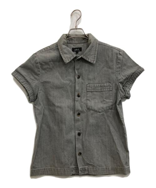A.P.C.（アーペーセー）A.P.C. (アーペーセー) 半袖デニムシャツ グレー サイズ:1の古着・服飾アイテム
