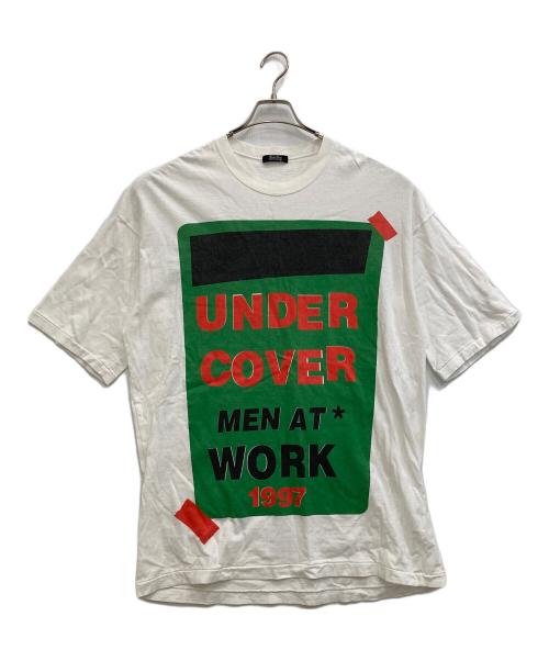 UNDERCOVER（アンダーカバー）UNDERCOVER (アンダーカバー) MEN AT WORK 1997 BIG TEE ホワイト サイズ:2の古着・服飾アイテム