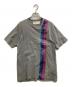 COMME des GARCONS HOMME HOMME（コムデギャルソンオムオム）の古着「ストライプポリTシャツ」｜グレー