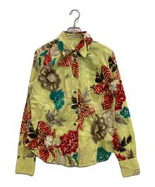ETRO（エトロ）の古着「ボタニカル柄長袖シャツ」｜黄緑