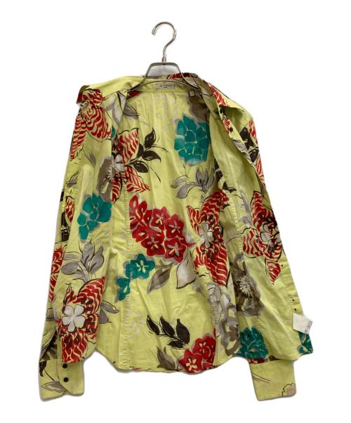 ETRO（エトロ）ETRO (エトロ) ボタニカル柄長袖シャツ 黄緑 サイズ:46の古着・服飾アイテム