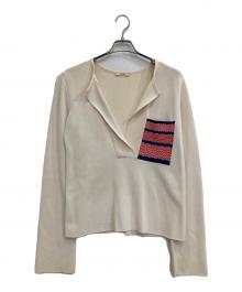 CELINE（セリーヌ）の古着「シルク混スキッパーニット」｜アイボリー