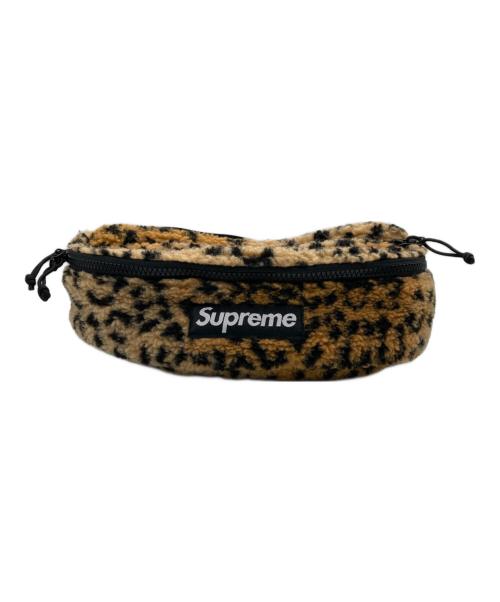 SUPREME（シュプリーム）SUPREME (シュプリーム) Leopard Fleece Waist Bag ブラウンの古着・服飾アイテム