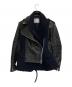 sacai（サカイ）の古着「Wool-blend and leather biker jacket」｜インディゴ