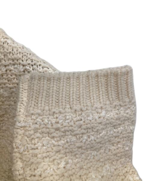 23区（ニジュウサンク）23区 (ニジュウサンク) ツイードウールニットジャケット アイボリー サイズ:38の古着・服飾アイテム