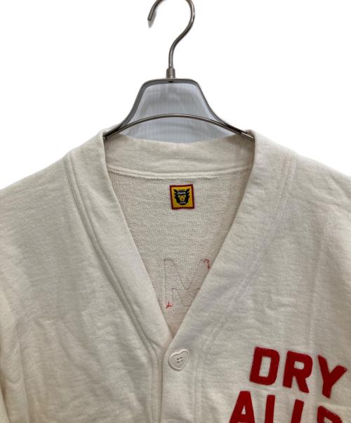 HUMAN MADE（ヒューマンメイド）HUMAN MADE (ヒューマンメイド) ロゴカーディガン ベージュ サイズ:Lの古着・服飾アイテム