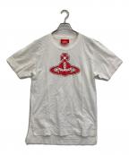Vivienne Westwood RED LABELヴィヴィアンウエストウッドレッドレーベル）の古着「オーブロゴプリントTシャツ」｜ホワイト