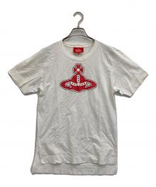 Vivienne Westwood RED LABEL（ヴィヴィアンウエストウッドレッドレーベル）の古着「オーブロゴプリントTシャツ」｜ホワイト