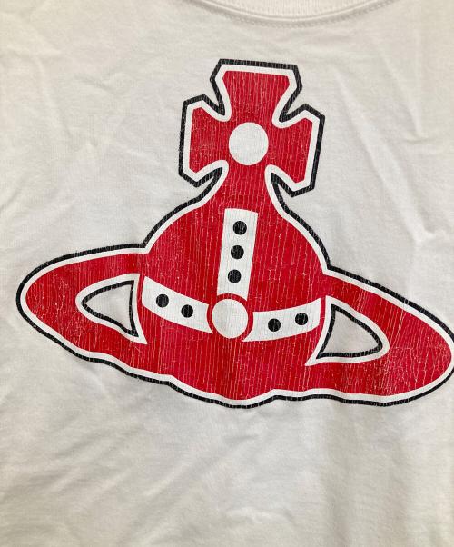 Vivienne Westwood RED LABEL（ヴィヴィアンウエストウッドレッドレーベル）Vivienne Westwood RED LABEL (ヴィヴィアンウエストウッドレッドレーベル) オーブロゴプリントTシャツ ホワイト サイズ:02の古着・服飾アイテム