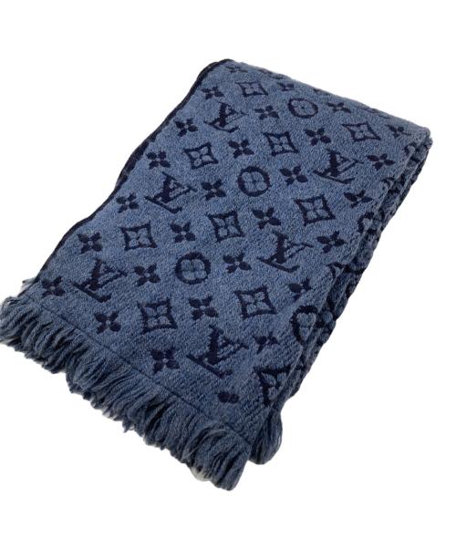 LOUIS VUITTON（ルイ ヴィトン）LOUIS VUITTON (ルイ ヴィトン) ウールマフラー ネイビーの古着・服飾アイテム
