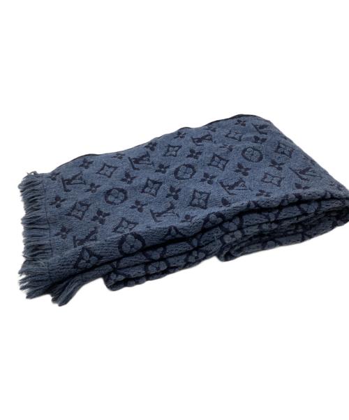 LOUIS VUITTON（ルイ ヴィトン）LOUIS VUITTON (ルイ ヴィトン) ウールマフラー ネイビーの古着・服飾アイテム