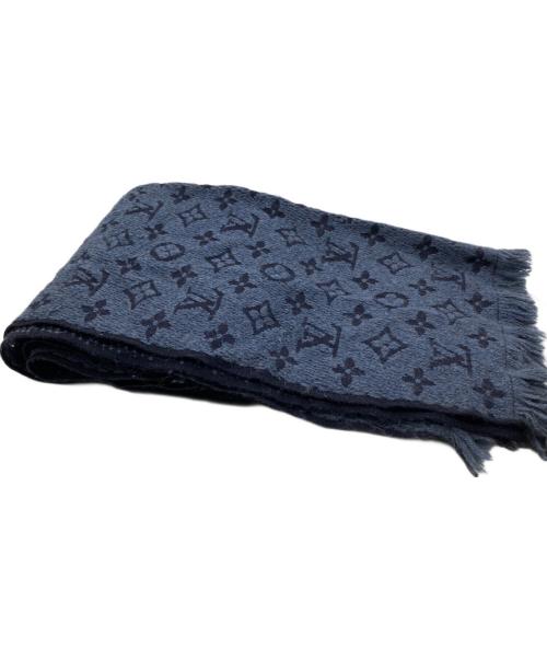 LOUIS VUITTON（ルイ ヴィトン）LOUIS VUITTON (ルイ ヴィトン) ウールマフラー ネイビーの古着・服飾アイテム