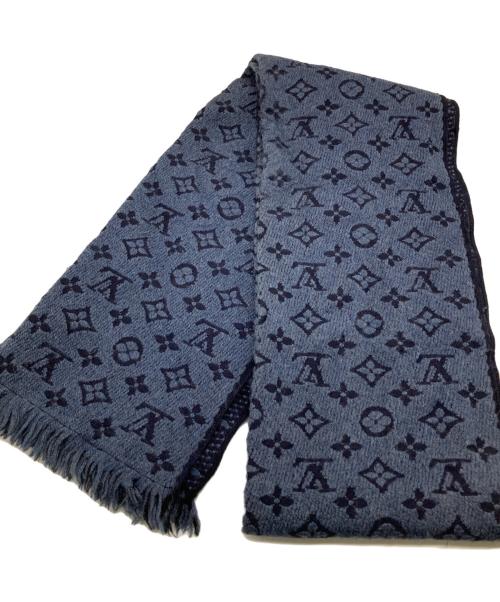 LOUIS VUITTON（ルイ ヴィトン）LOUIS VUITTON (ルイ ヴィトン) ウールマフラー ネイビーの古着・服飾アイテム