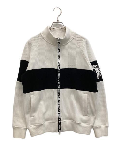JACK BUNNY（ジャックバニー）JACK BUNNY (ジャックバニー) ニットジャケット ホワイト×ブラック サイズ:SIZE 4の古着・服飾アイテム