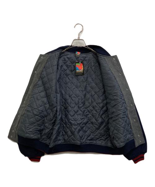 MICKEY UNLIMITED（ミッキー アンリミテッド）MICKEY UNLIMITED (ミッキー アンリミテッド) スタジャン グレー×ネイビー サイズ:ML 未使用品の古着・服飾アイテム