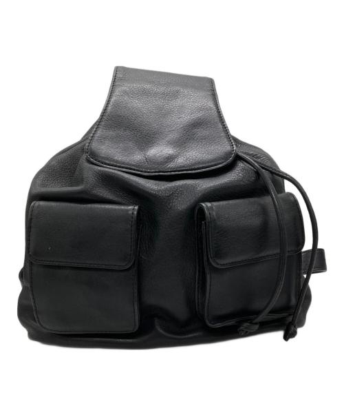 HIROFU（ヒロフ）HIROFU (ヒロフ) レザーリュック ブラックの古着・服飾アイテム