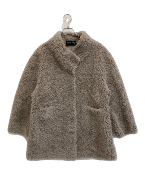 seven fairy（セブンフェアリー）seven fairy (セブンフェアリー) ウールムートンコート ベージュ サイズ:Fの古着・服飾アイテム