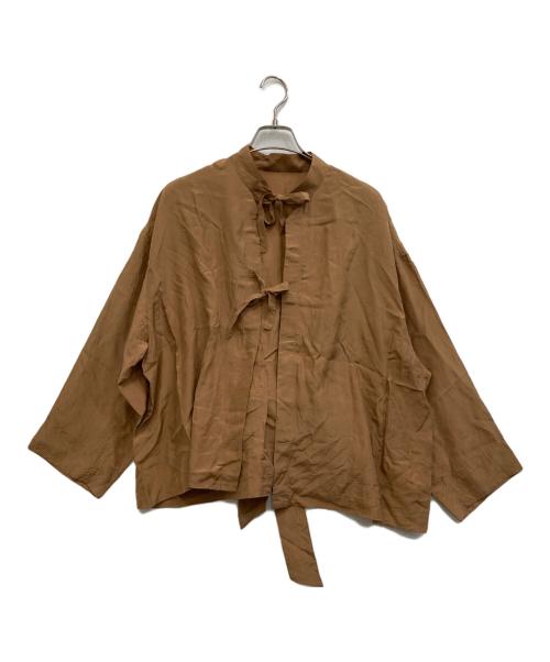 house of lotus（ハウスオブロータス）HOUSE OF LOTUS (ハウスオブロータス) シルクブラウス ブラウン サイズ:Mの古着・服飾アイテム