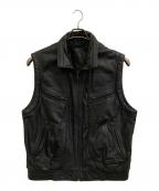 echtes leder PRINCEエヒテス レーダァプリンス）の古着「レザーベスト」｜ブラック