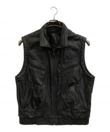 echtes leder PRINCE（エヒテス レーダァプリンス）の古着「レザーベスト」｜ブラック