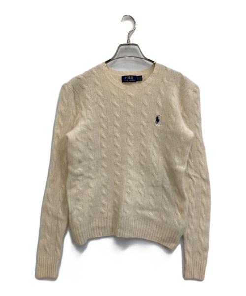 POLO RALPH LAUREN（ポロ・ラルフローレン）POLO RALPH LAUREN (ポロ・ラルフローレン) ウールカシミヤニット アイボリー サイズ:XSの古着・服飾アイテム