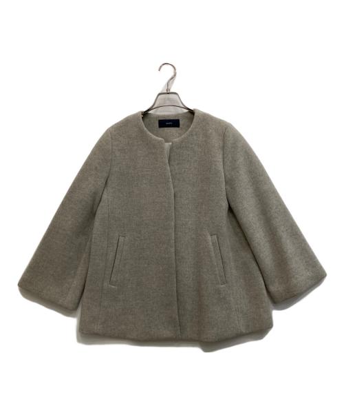 SHIPS（シップス）SHIPS (シップス) キーネックショートコート グレー サイズ:38の古着・服飾アイテム